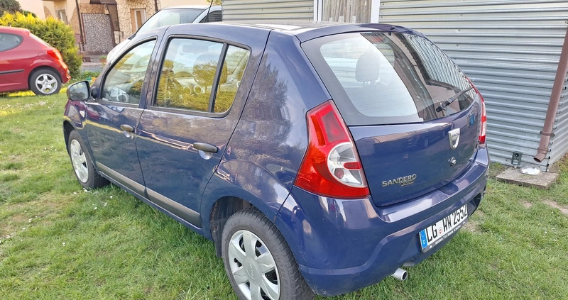 Dacia Sandero cena 9600 przebieg: 204672, rok produkcji 2009 z Darłowo małe 67